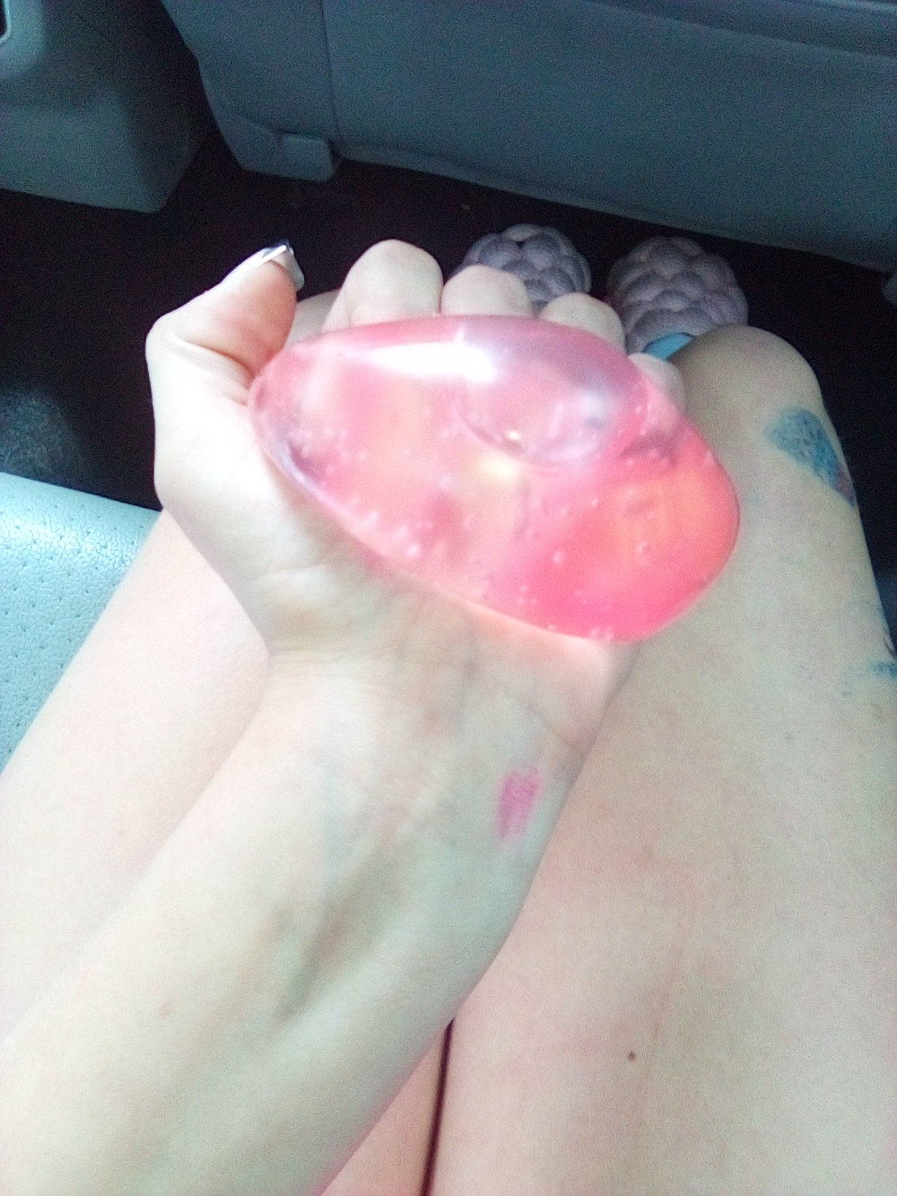 Pink Jelly Cube Squishy Stress Toy | Soft Sensory Fidget | Excellent Condition